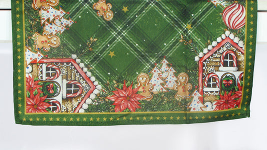 Zielony Bieżnik Świąteczny – Piernikowa Kraina i Złota Nitka