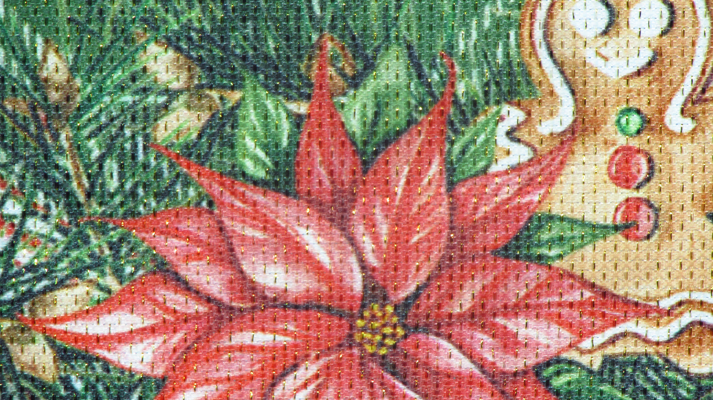 Zielony Bieżnik Świąteczny – Piernikowa Kraina i Złota Nitka