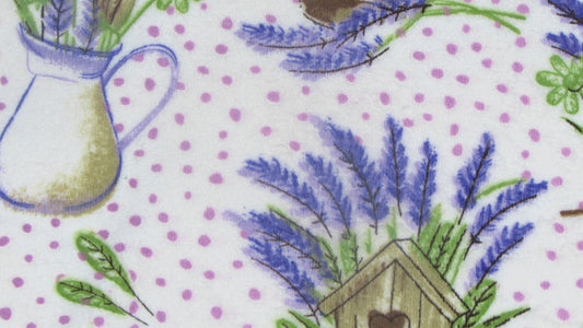 Kuchenna Ścierka Prowansalska – Lawenda w Doniczkach i Groszki