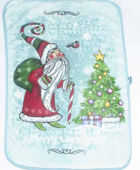 Ściereczka Kuchenna Świąteczna – Bajkowy Mikołaj z Ptaszkiem i Choinką