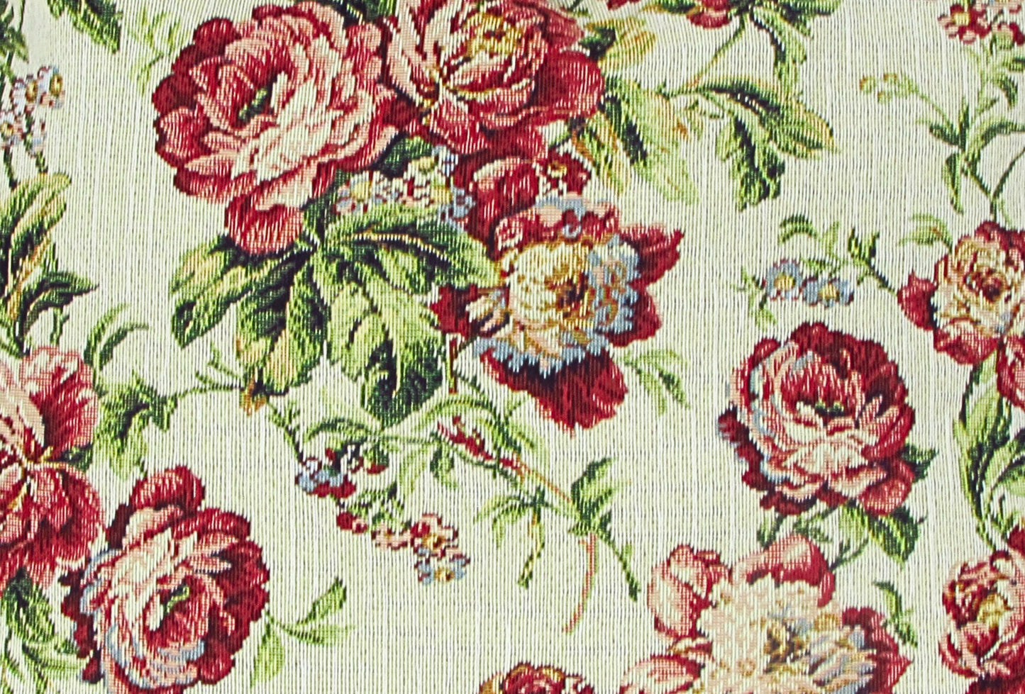 Poszewka Haftowana Boho – Czerwone Kwiaty i Roślinne Ornamenty