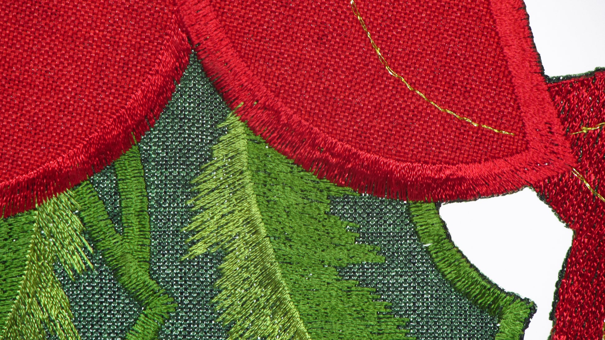 Zielony Bieżnik Świąteczny Ażurowy – Haftowana Poinsecja