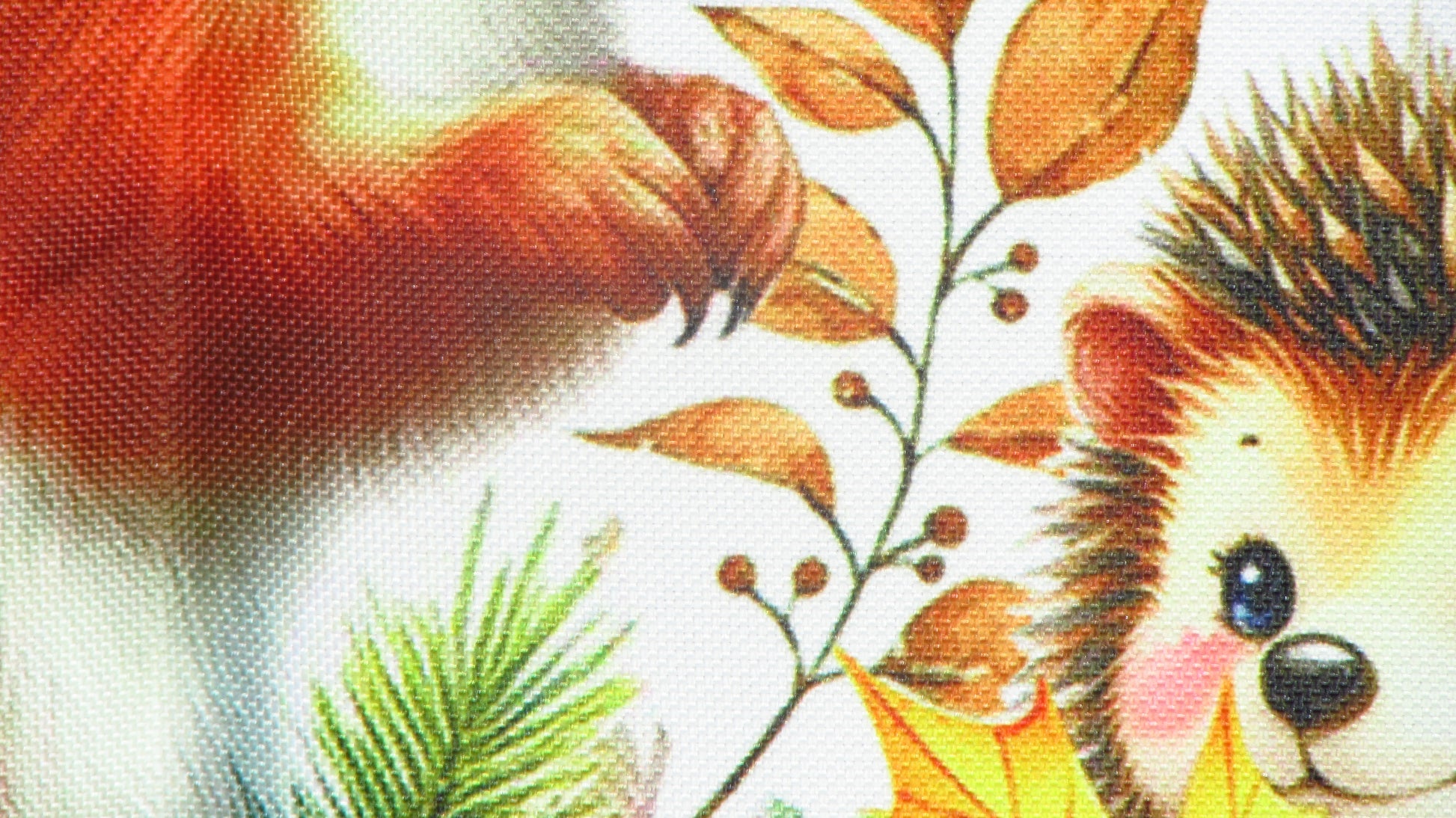 Jesienny Bieżnik na Stół – Wiewiórka, Jeż i Kolorowe Liście