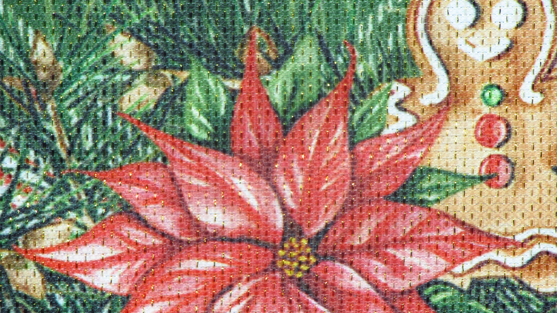 Zielony Bieżnik Świąteczny – Piernikowa Kraina i Złota Nitka